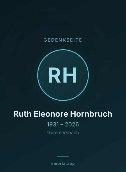 Gedenkportrait von Ruth Eleonore Hornbruch