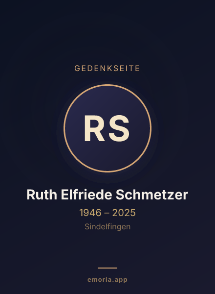 Gedenkportrait von Ruth Elfriede Schmetzer