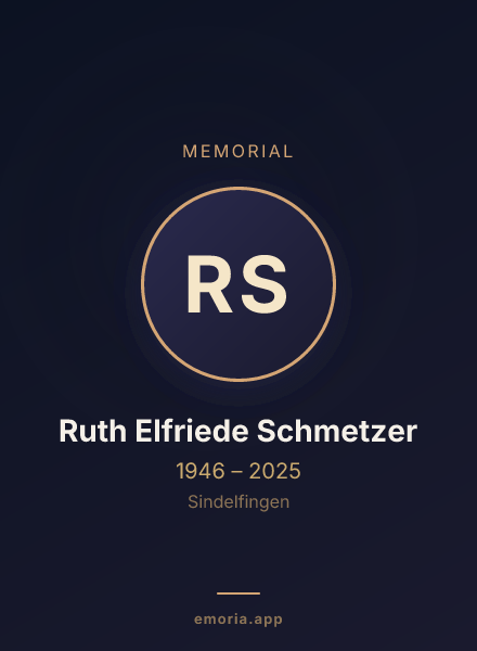 Memorial portrait of Ruth Elfriede Schmetzer