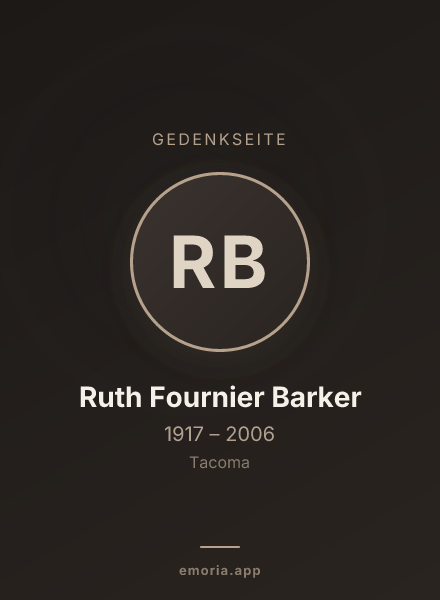 Gedenkportrait von Ruth Fournier Barker