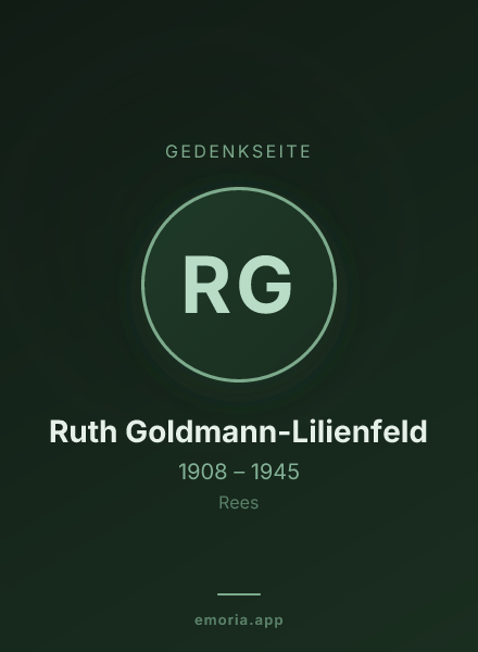 Gedenkportrait von Ruth Goldmann-Lilienfeld