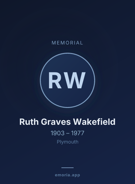 Memorial portrait of Ruth Graves Wakefield