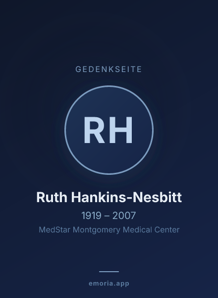 Gedenkportrait von Ruth Hankins-Nesbitt