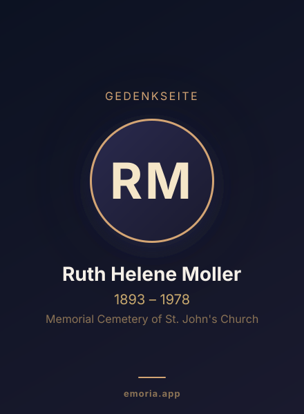 Gedenkportrait von Ruth Helene Moller