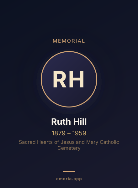 Memorial portrait of Ruth Hill