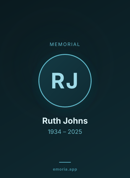 Memorial portrait of Ruth Johns