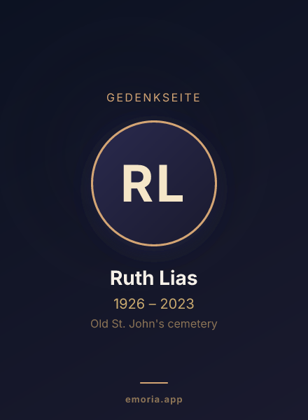 Gedenkportrait von Ruth Lias