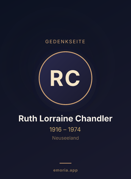 Gedenkportrait von Ruth Lorraine Chandler