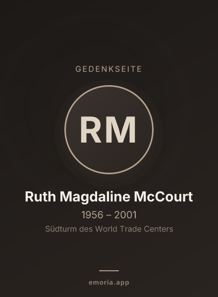 Gedenkportrait von Ruth Magdaline McCourt