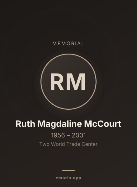 Memorial portrait of Ruth Magdaline McCourt