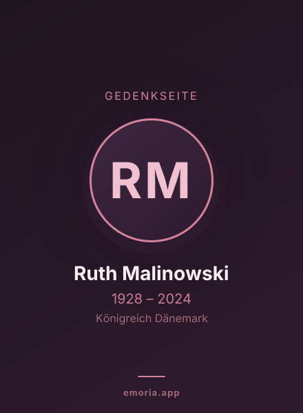 Gedenkportrait von Ruth Malinowski