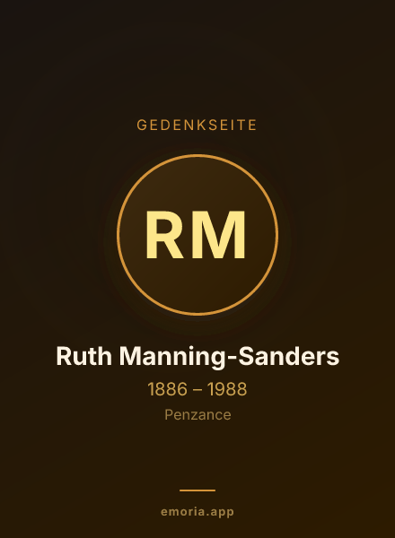 Gedenkportrait von Ruth Manning-Sanders