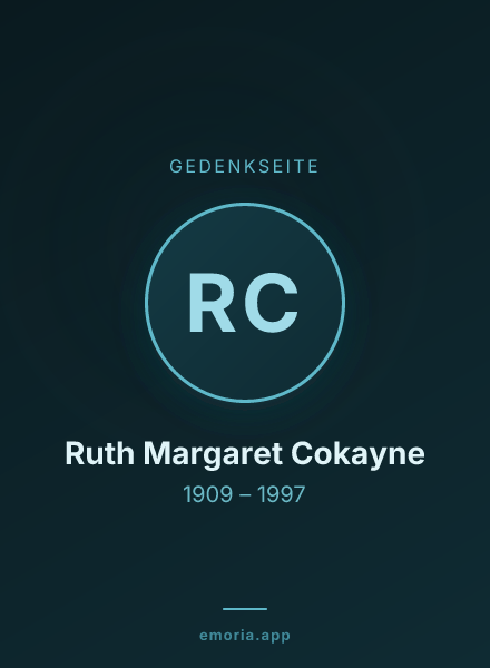 Gedenkportrait von Ruth Margaret Cokayne