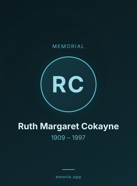 Memorial portrait of Ruth Margaret Cokayne