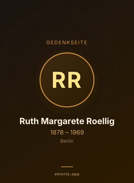 Gedenkportrait von Ruth Margarete Roellig