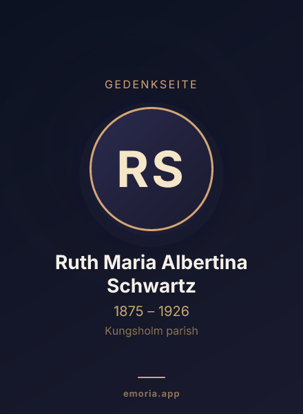 Gedenkportrait von Ruth Maria Albertina Schwartz