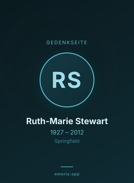 Gedenkportrait von Ruth-Marie Stewart
