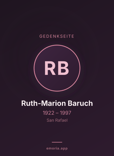 Gedenkportrait von Ruth-Marion Baruch