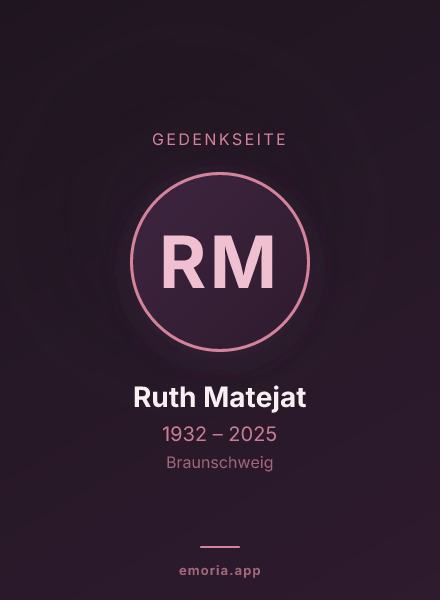 Gedenkportrait von Ruth Matejat