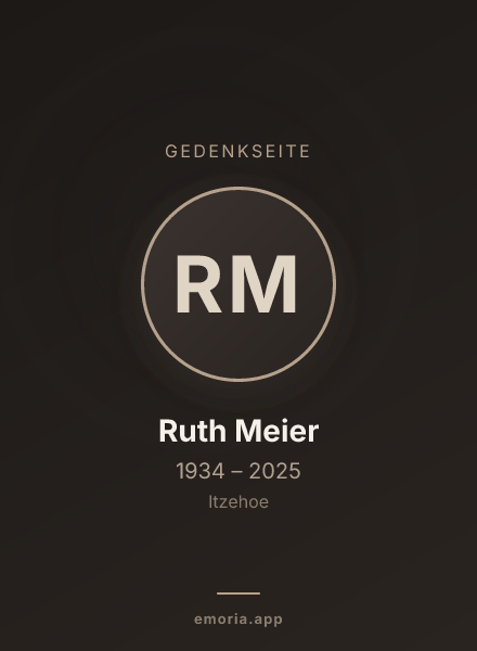 Gedenkportrait von Ruth Meier