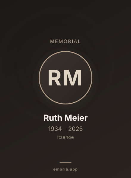 Memorial portrait of Ruth Meier
