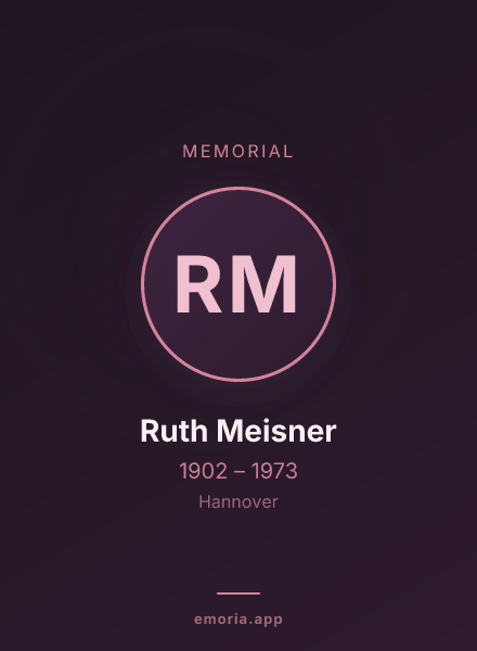 Memorial portrait of Ruth Meisner
