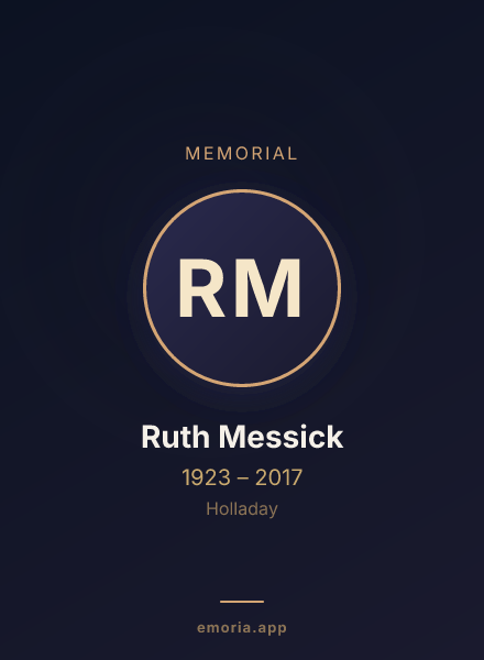 Memorial portrait of Ruth Messick