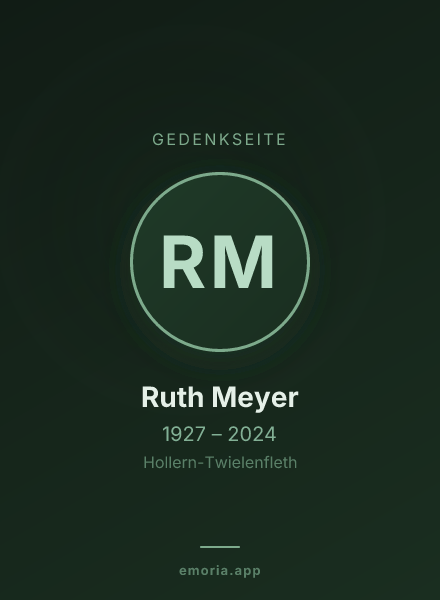 Gedenkportrait von Ruth Meyer