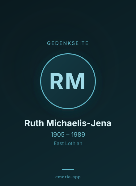 Gedenkportrait von Ruth Michaelis-Jena