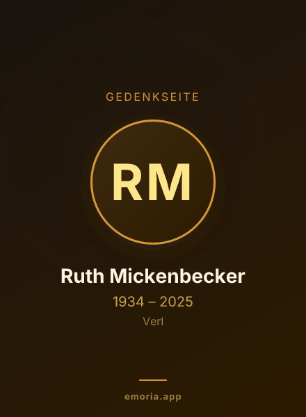 Gedenkportrait von Ruth Mickenbecker