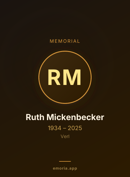 Memorial portrait of Ruth Mickenbecker