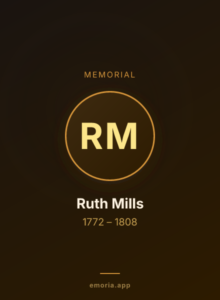 Memorial portrait of Ruth Mills