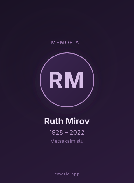 Memorial portrait of Ruth Mirov
