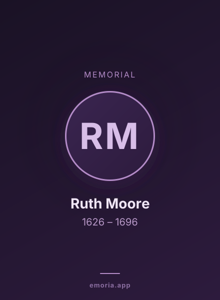 Memorial portrait of Ruth Moore