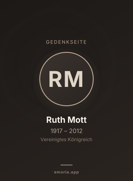 Gedenkportrait von Ruth Mott