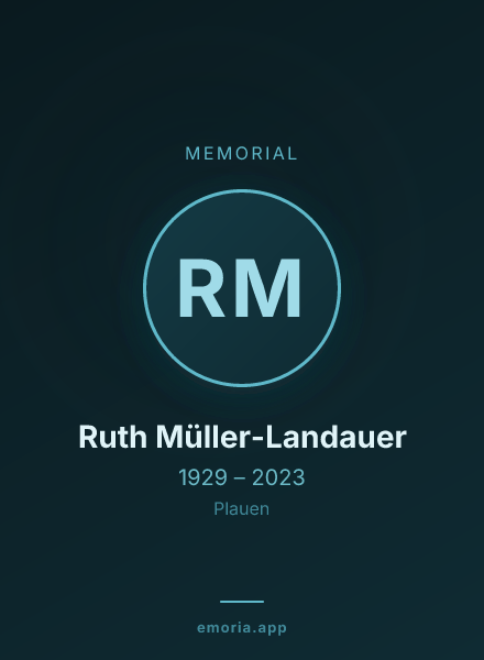 Memorial portrait of Ruth Müller-Landauer