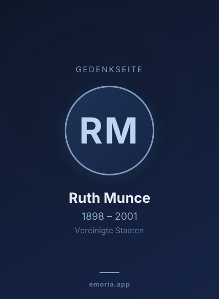 Gedenkportrait von Ruth Munce