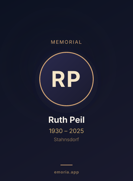 Memorial portrait of Ruth Peil