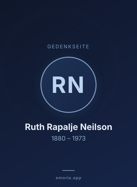 Gedenkportrait von Ruth Rapalje Neilson
