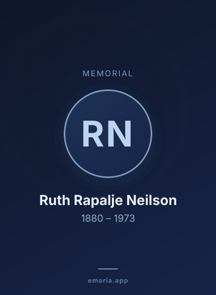 Memorial portrait of Ruth Rapalje Neilson