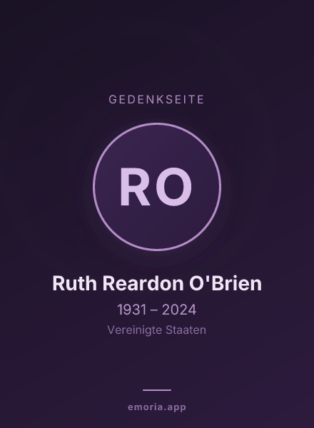 Gedenkportrait von Ruth Reardon O'Brien