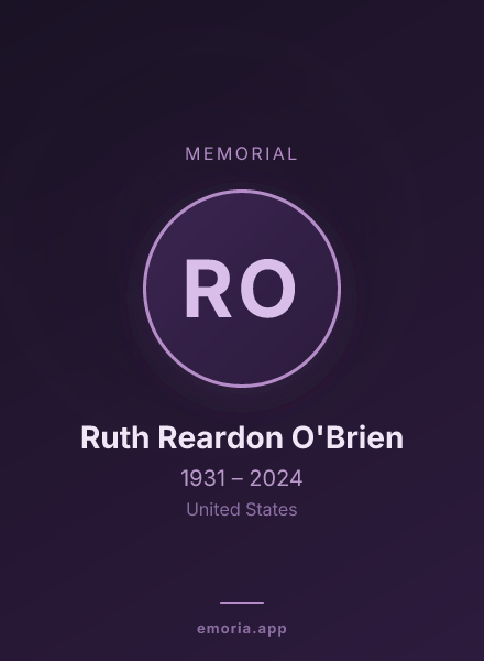 Memorial portrait of Ruth Reardon O'Brien