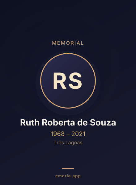 Memorial portrait of Ruth Roberta de Souza