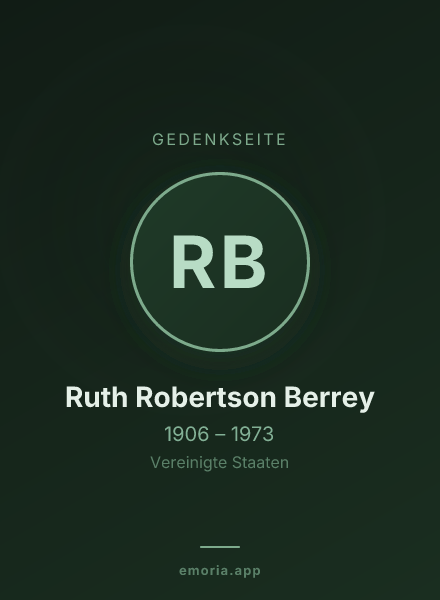 Gedenkportrait von Ruth Robertson Berrey