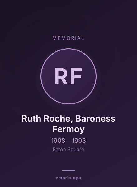 Memorial portrait of Ruth Roche, Baroness Fermoy