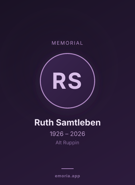 Memorial portrait of Ruth Samtleben