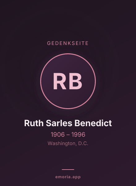 Gedenkportrait von Ruth Sarles Benedict