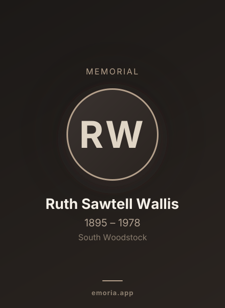 Memorial portrait of Ruth Sawtell Wallis