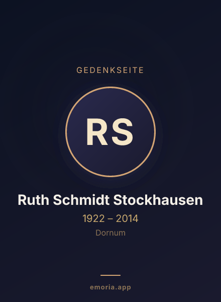 Gedenkportrait von Ruth Schmidt Stockhausen