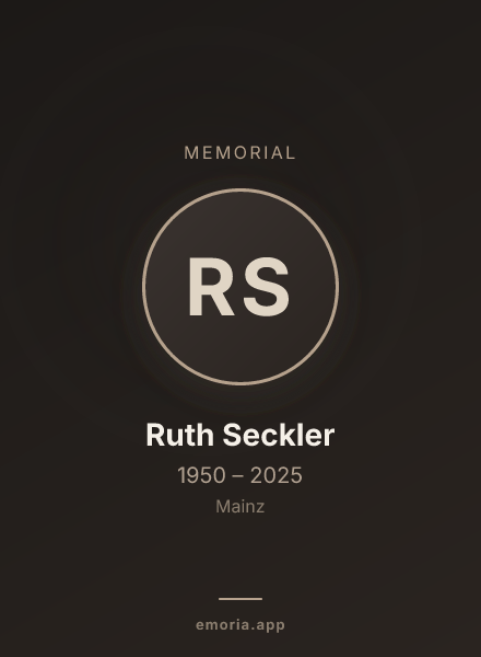 Memorial portrait of Ruth Seckler